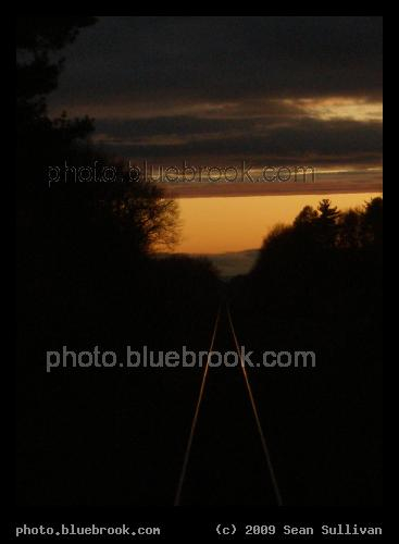 Rail Sunset - From aboard the Amtrak 'Lake Shore Limited' train in western Massachusetts