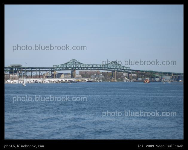 Tobin Bridge - View across Boston Harbor