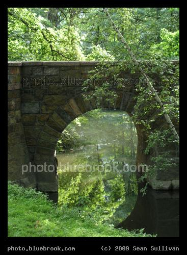 River Arch - A stone pedestrian bridge over the Muddy River at Olmsted Park, Brookline MA