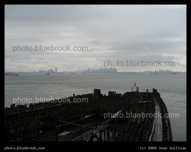 Old Pier - Looking north from the Staten Island ferry terminal, New York City