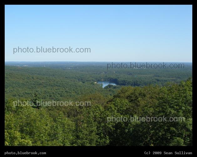 Above Houghton's Pond - From the observation tower at Great Blue Hill in the Blue Hills Reservation, Milton MA