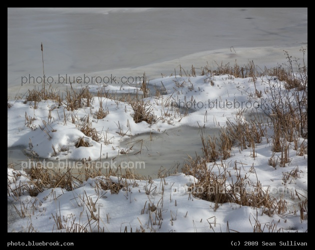 Templeton Winter - On the frozen shore of East Templeton Pond, Templeton MA