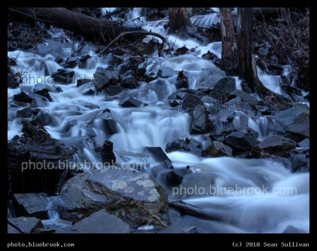 Blue Microrapids - A stream below the Cascades waterfall in the Middlesex Fells Reservation, Melrose MA