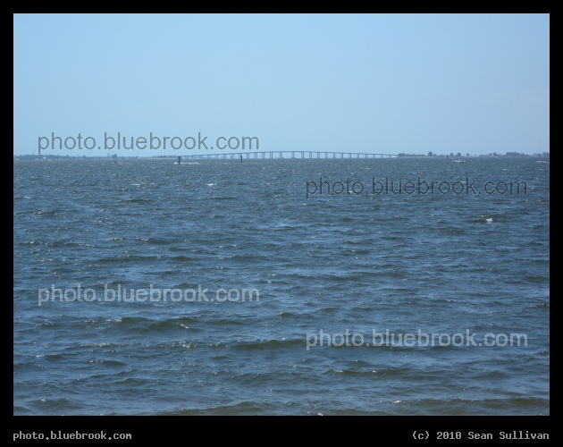 Indian River - From Eau Gallie FL, looking south along the Indian River, with the Melbourne Causeway (US 192) in the distance