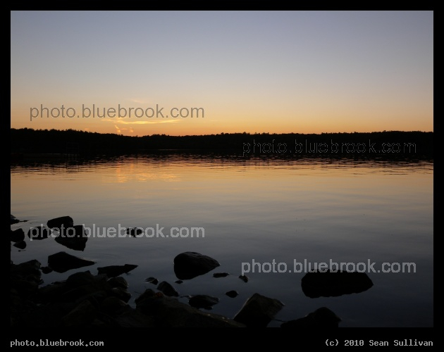 Spot Pond Shoreline - Near sunset, Stoneham MA