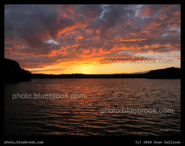 Sunset Painted Ripples - Fresh Pond, Cambridge MA