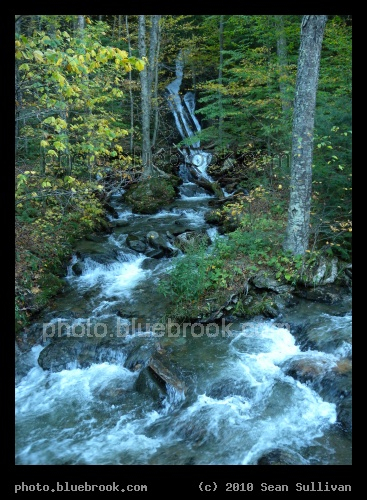 Confluence of Rushing Water - At the Alden Meadow Brook below Little Moss Glen Falls, Granville VT