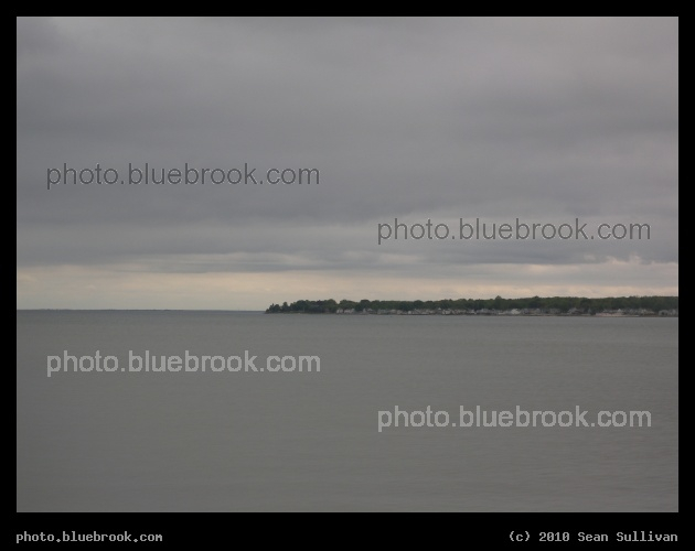 Gray Horizon - The Connecticut shoreline photographed from the Amtrak Northeast Corridor