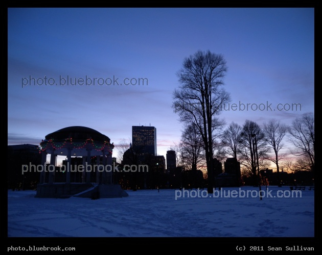 Snowy Evening on Boston Common - Boston MA