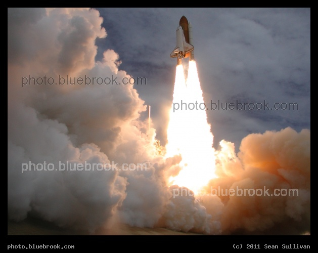 Final Flight - The final launch of the space shuttle program, Atlantis on flight STS-135, from the 