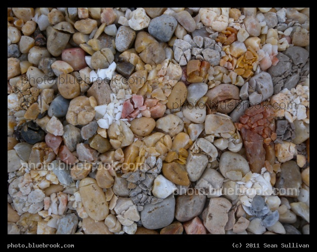 Fractures - A close-up view of a section of the crawlerway immediately outside launch pad 39-A at the Kennedy Space Center, showing rocks fractured by the weight of the NASA crawler transporter used to carry the space shuttle to the launch pad
