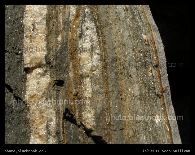Stripes of Rock - Striped patterns in a rock from Portland, ME