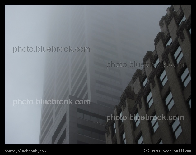 Buildings in the Fog - Downtown Boston, MA