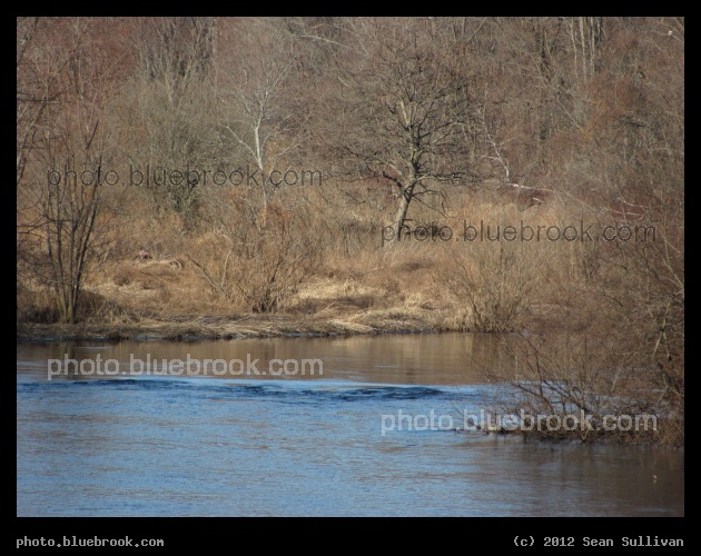 Neponset River in March - Looking upstream from the Central Avenue bridge, Boston/Milton MA