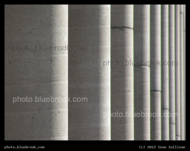 Columns in Perspective - A series of columns on the front side of Gund Hall, Harvard University, Cambridge MA