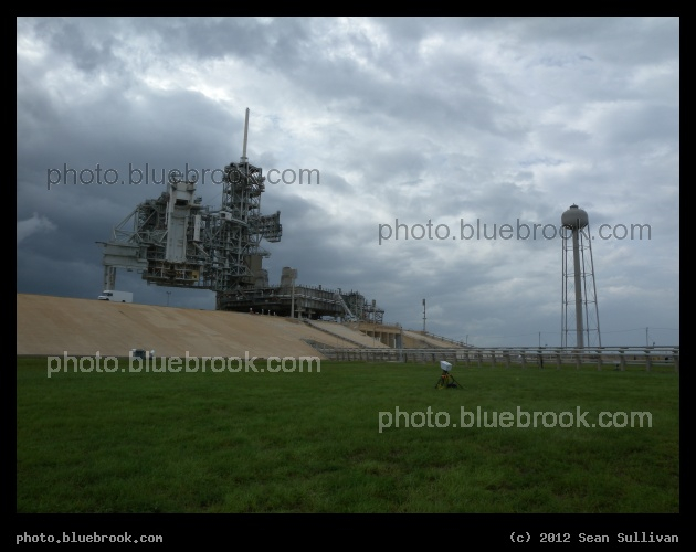 After the Space Shuttle - One year ago, launch pad 39-A at the Kennedy Space Center, seen six hours after liftoff of the final space shuttle (STS-135)