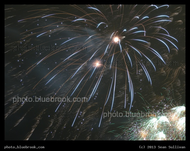 Sky Chrysanthemums - Boston Common fireworks, First Night 2013