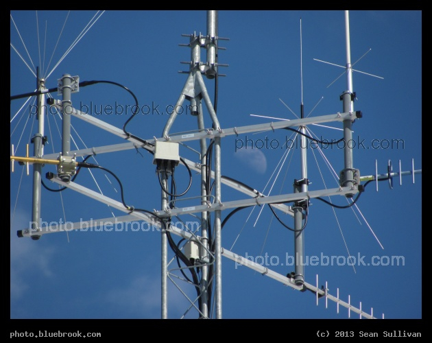 Antenna Cluster - With the moon, Holliston MA