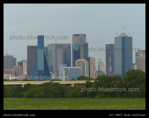 Over the Trinity - A view from the Trinity River floodplain, Dallas TX