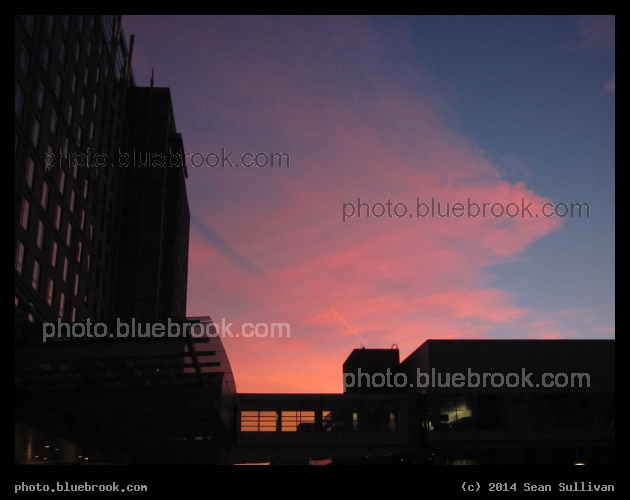 January Sunset - Westin Hotel in the waterfront district, Boston MA