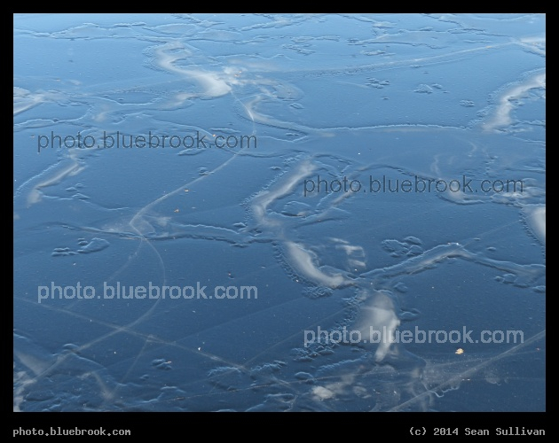 Ice Topography - Charles River (from the Massachusetts Avenue bridge), Cambridge/Boston MA
