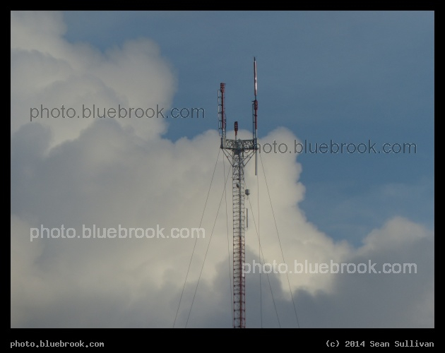 Tower in the Clouds - A radio tower in Needham MA