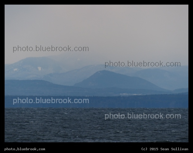 Adirondacks in the Mist - A view of the Adirondack Mountains (NY) across Lake Champlain, Burlington VT