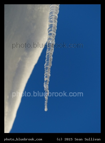 Icicle under Blue Sky - The day after the blizzard 