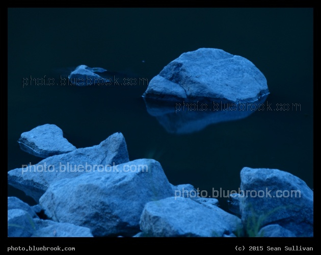 Blue Light on the Rocks - Red Lake River, Crookston MN
