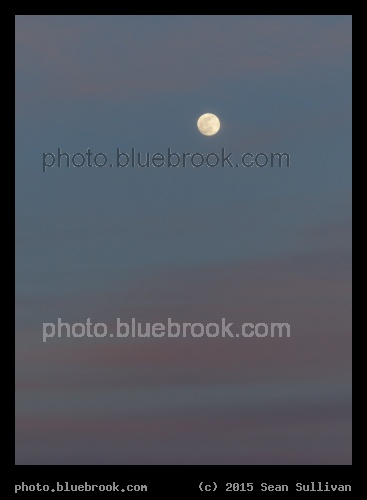 Vineyard Moon - After sunset, Oak Bluffs MA