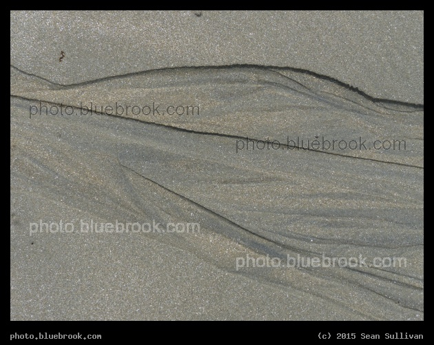 Tributaries in the Sand - Gloucester Harbor at Eastern Point, Gloucester MA