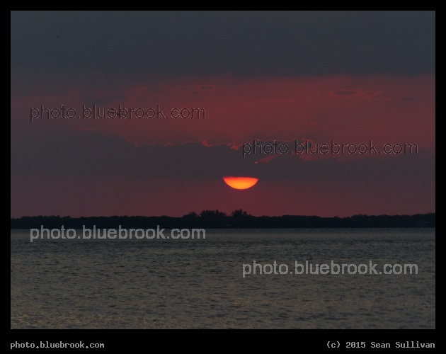 Fire between Air and Water - Sunset over the Gulf of Mexico, St Petersburg FL