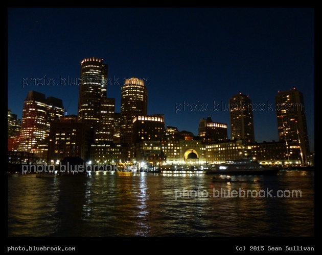 Boston Waterfront at Dusk - Boston Harbor