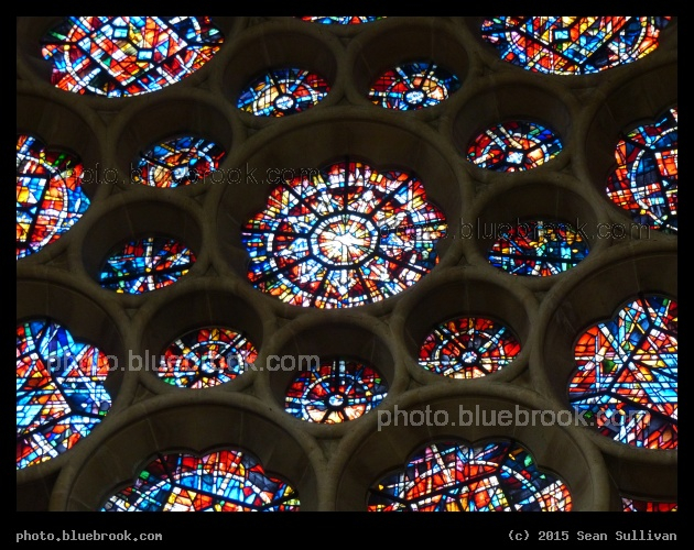 Kaleidoscopic Circles - St Albans Cathedral, St Albans England