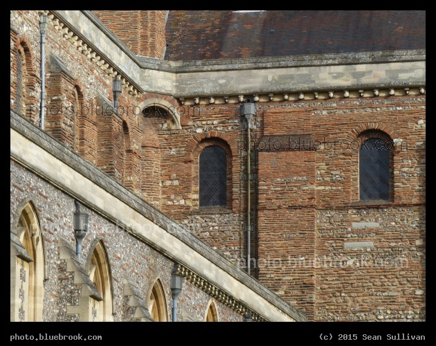 St Albans Brickwork - St Albans Cathedral, St Albans England