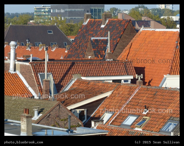 Jumble of Roofs - From atop the Burcht van Leiden, looking out at Leiden Netherlands