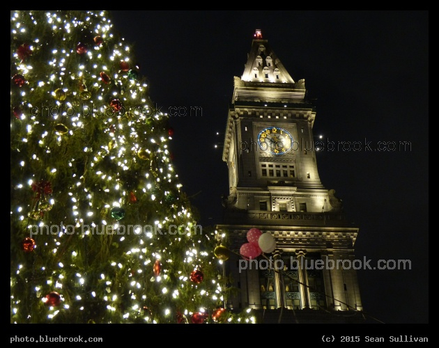 Customs House - Christmas tree at Quincy Market, Boston MA