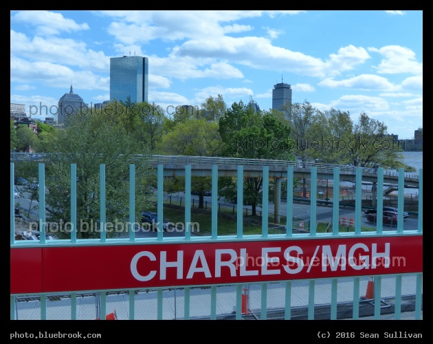City from Charles - Esplanade and Back Bay towers, from MBTA Charles/MGH subway station