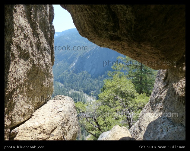 Through a Gap in the Rocks - By Tamarack Creek, Yosemite