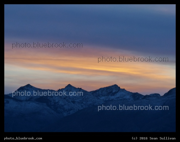 Sunset Streaks over Twilight Peaks - Corvallis MT