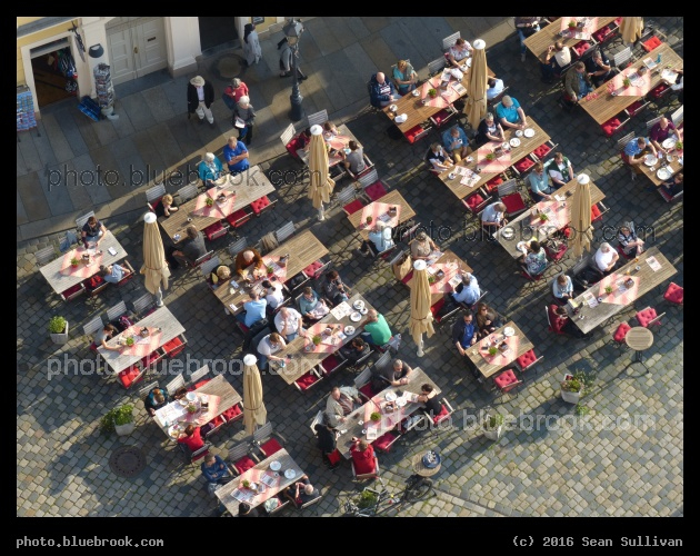 Outdoor Cafe in Dresden - From the dome of Dresden Frauenkirche, Dresden Germany