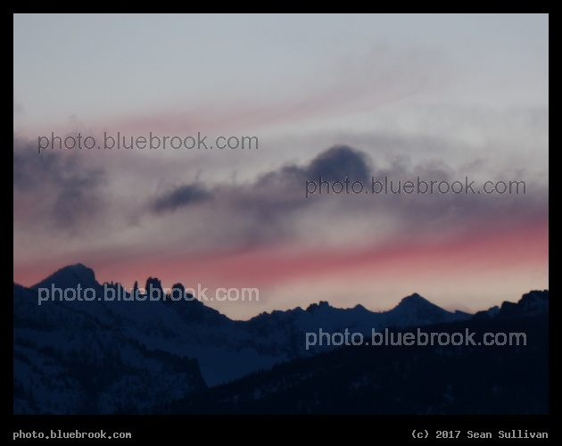 Pink Stripe under Lilac Clouds - Bitterroot Mountains, Corvallis MT