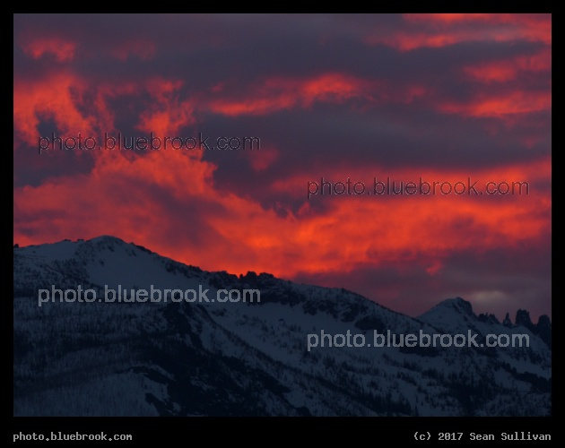 Pink Fire - Sunset, Bitterroot Mountains, Corvallis MT