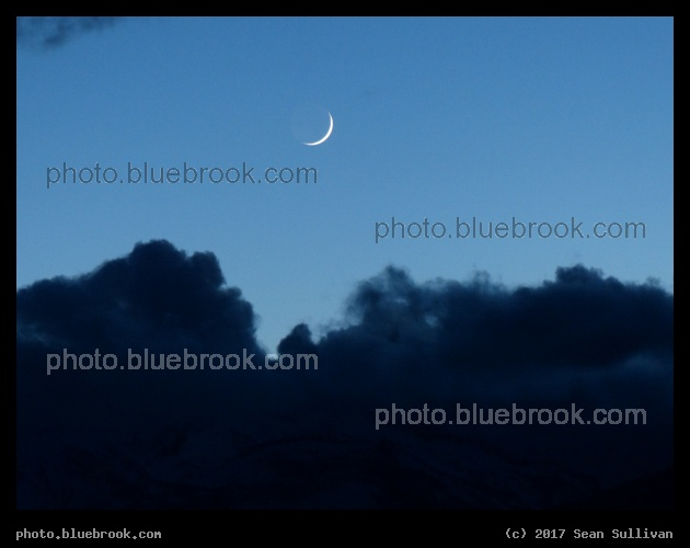 Crescent Moon in Cobalt Sky - Corvallis MT
