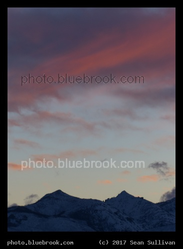 Evening Sky, Shadowed Peaks - Corvallis MT
