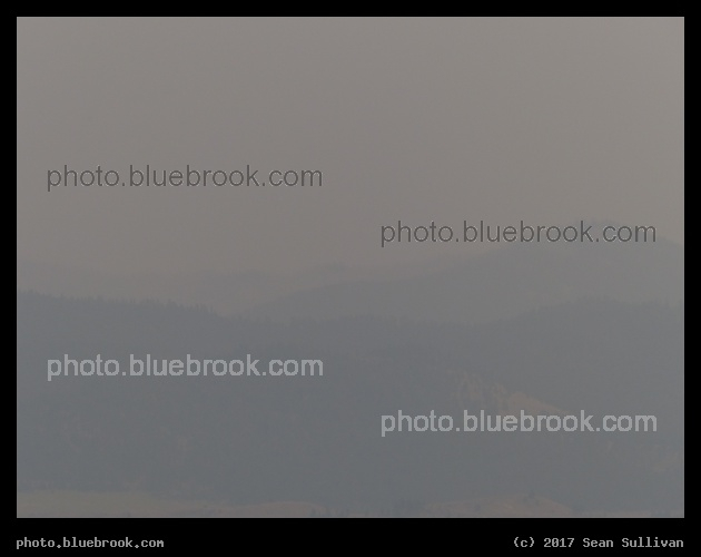 Sapphire Haze - Sapphire Mountains on a smoky evening, Corvallis MT