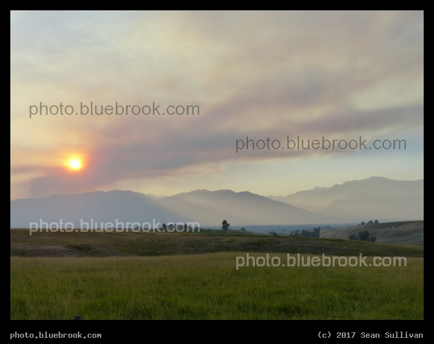 Sunset-Lit Smoke Plume - Corvallis MT