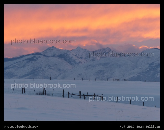 Bright Winter Sunset - Corvallis MT