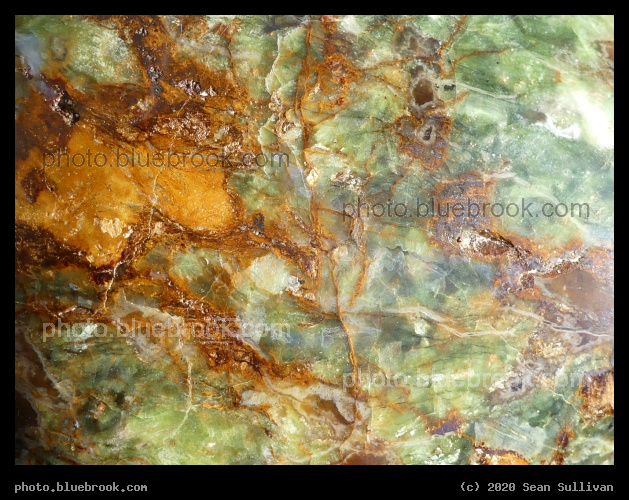 Green and Gold Chrysoprase Detail - Corvallis MT