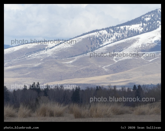 Lines of Snow Tracing Mountains - Lee Metcalf National Wildlife Refuge, Stevensville MT
